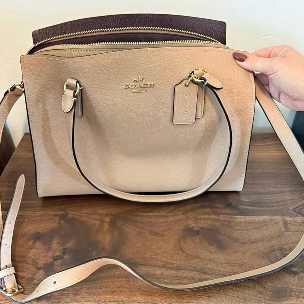 Coach cream Leather carryall bag - Picture 2 of 6